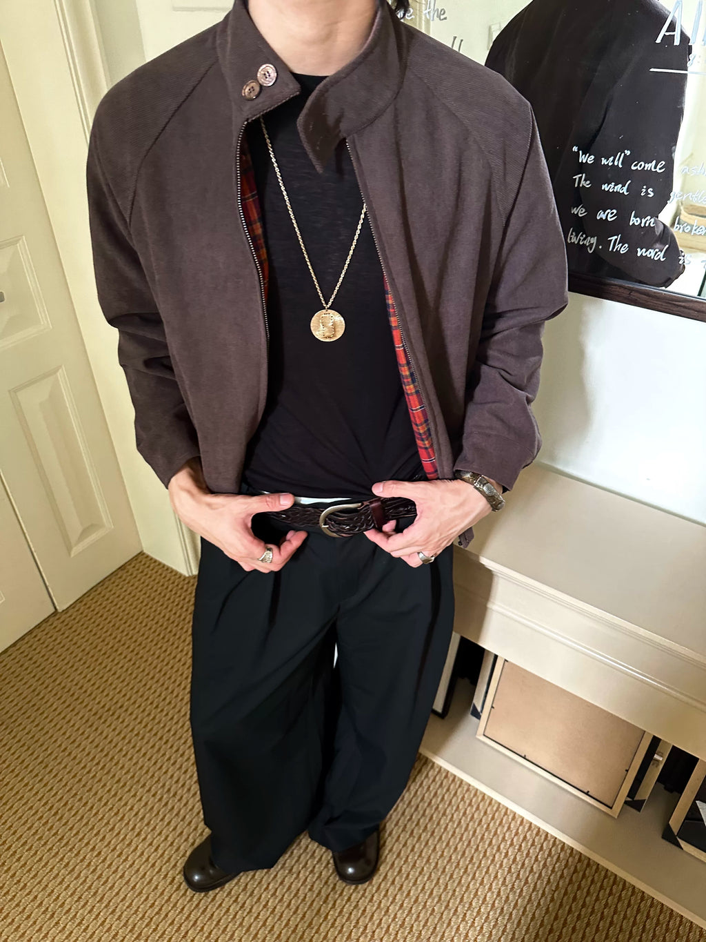 Stay the Night Corduroy Stand Collar Jacket