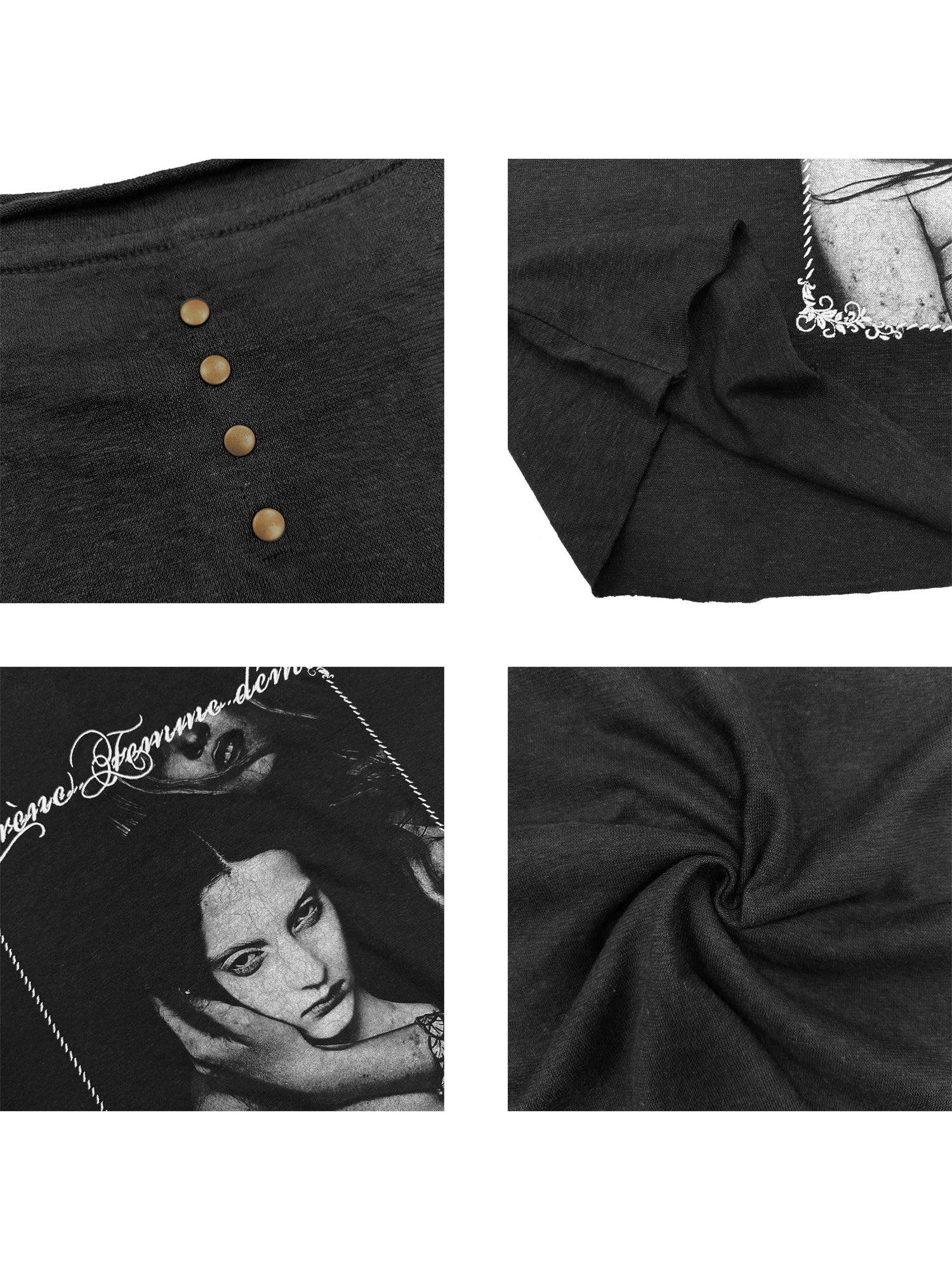 WANNA LAB Embroidery Loose Casual Tee