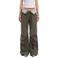 0123Start Vintage Flanged Drawstring Loose Overalls