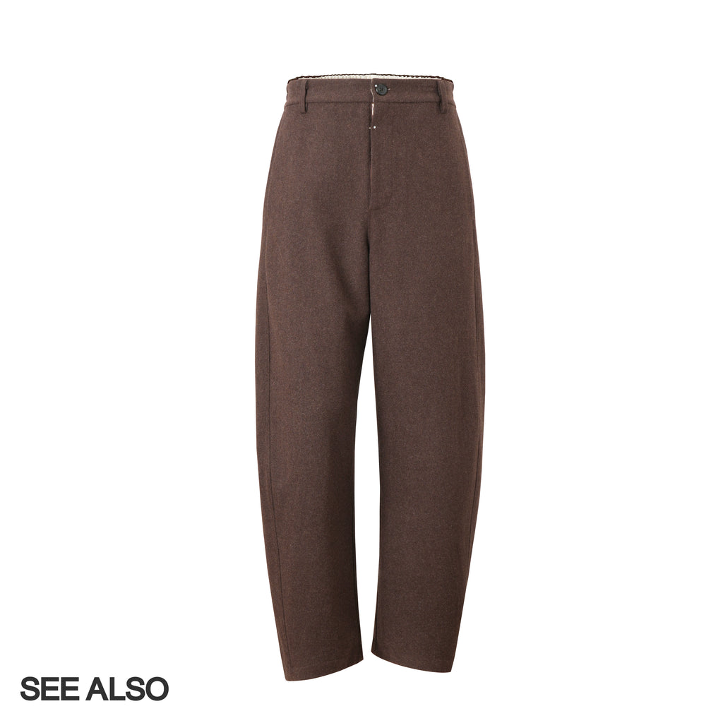 SEE ALSO wool old money scimitar pants 600g thickened Pants