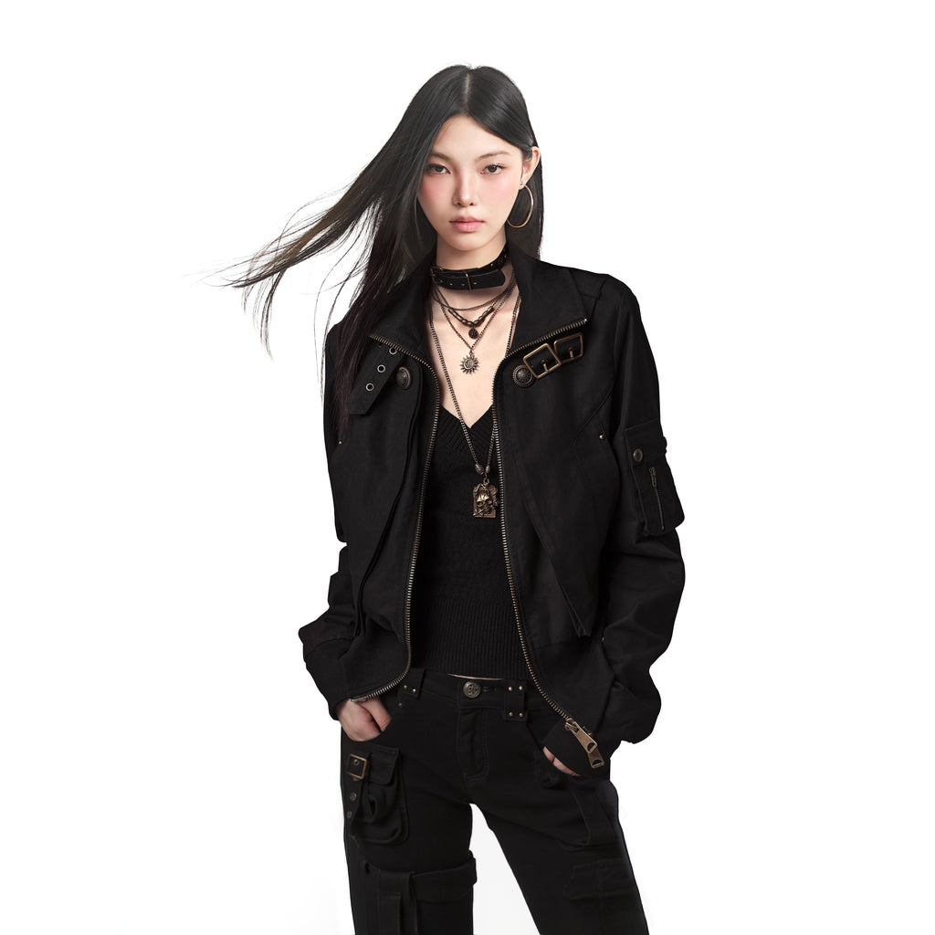 RHNDE Vintage Irregular Loose Short Jacket
