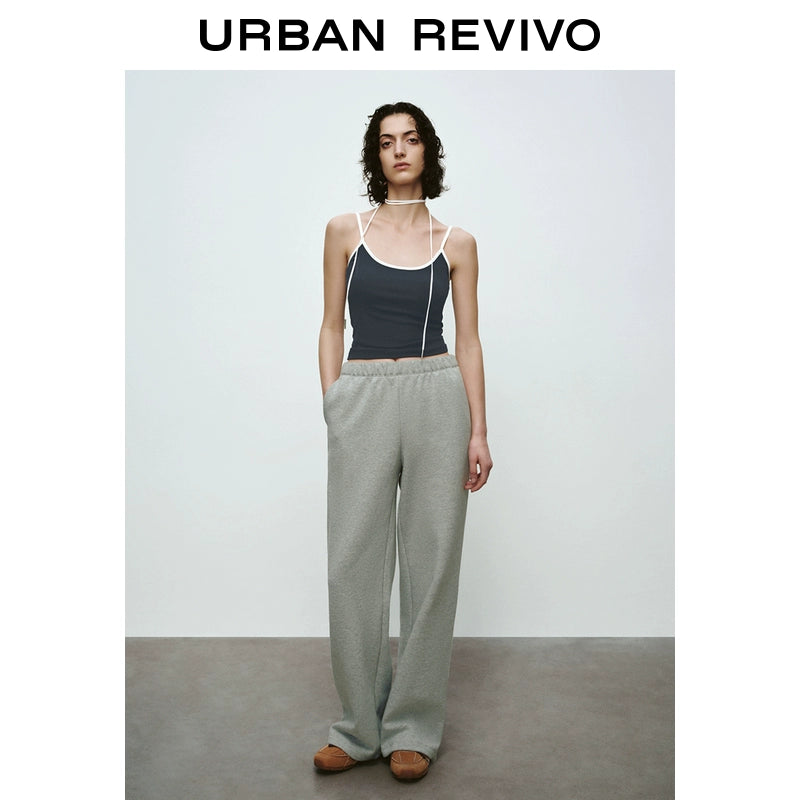 URBAN REVIVO Contrasting Splicing Slim Skinny Vest