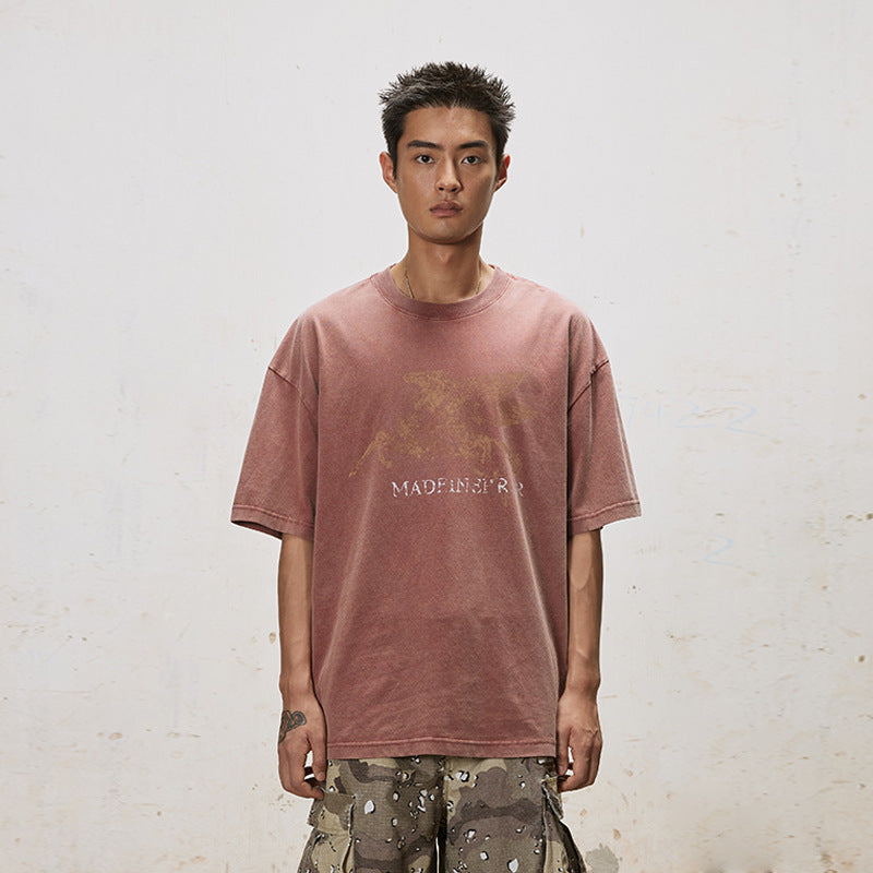 UNF old washed destruction cracking tee