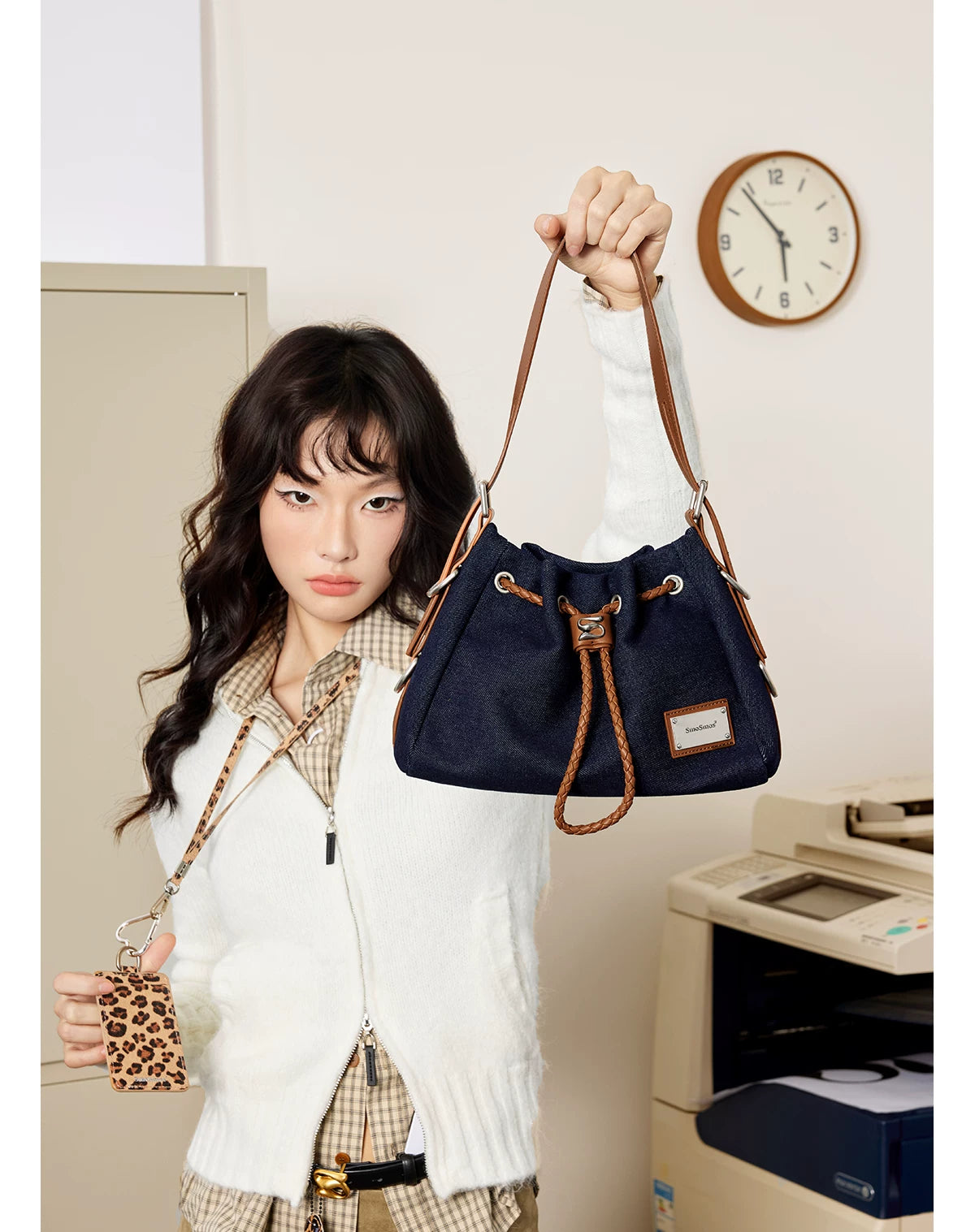 SmoSmos Vintage Denim Bag Underarm Bag