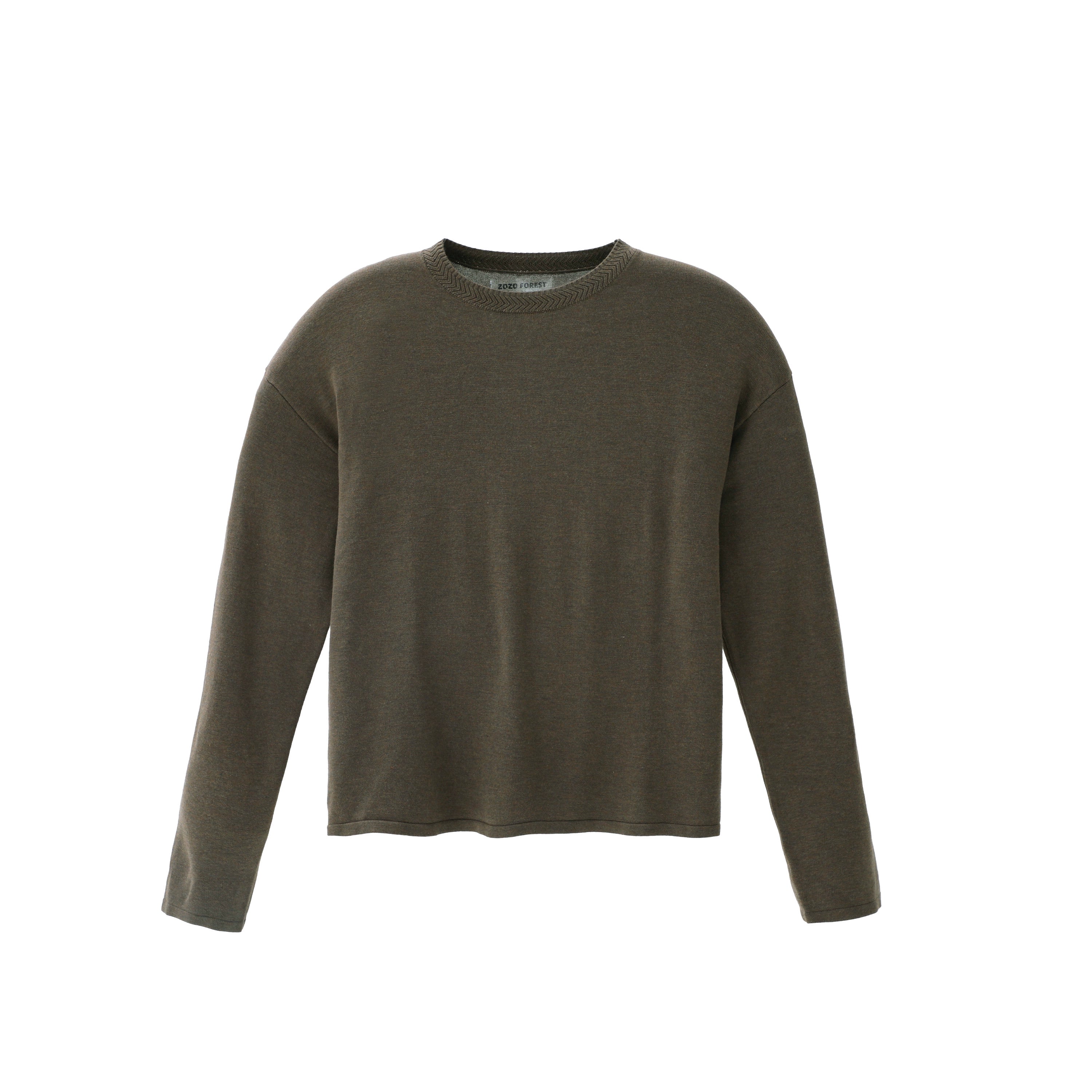 ZOZOFOREST Row Style Wheat Ear Collar Old Money Basic Commuter Base Knitted Long Sleeve