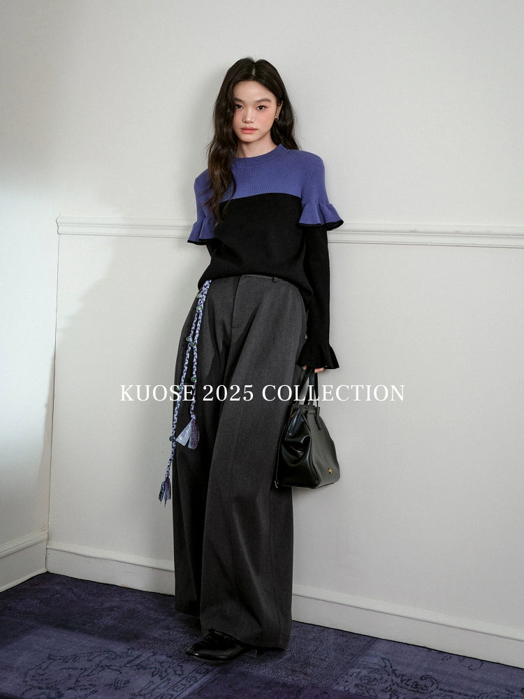 Kuose Semi-turtleneck Slim Bottom Sweater Knit