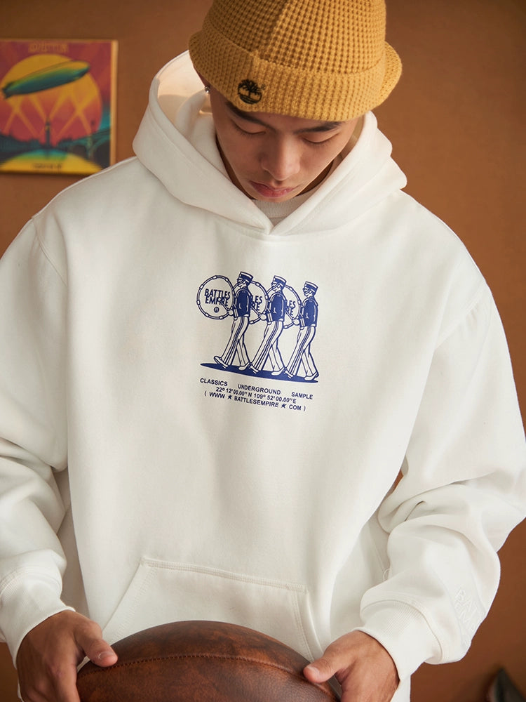 Battles Versatile Loose Fleece Hooded Sweater