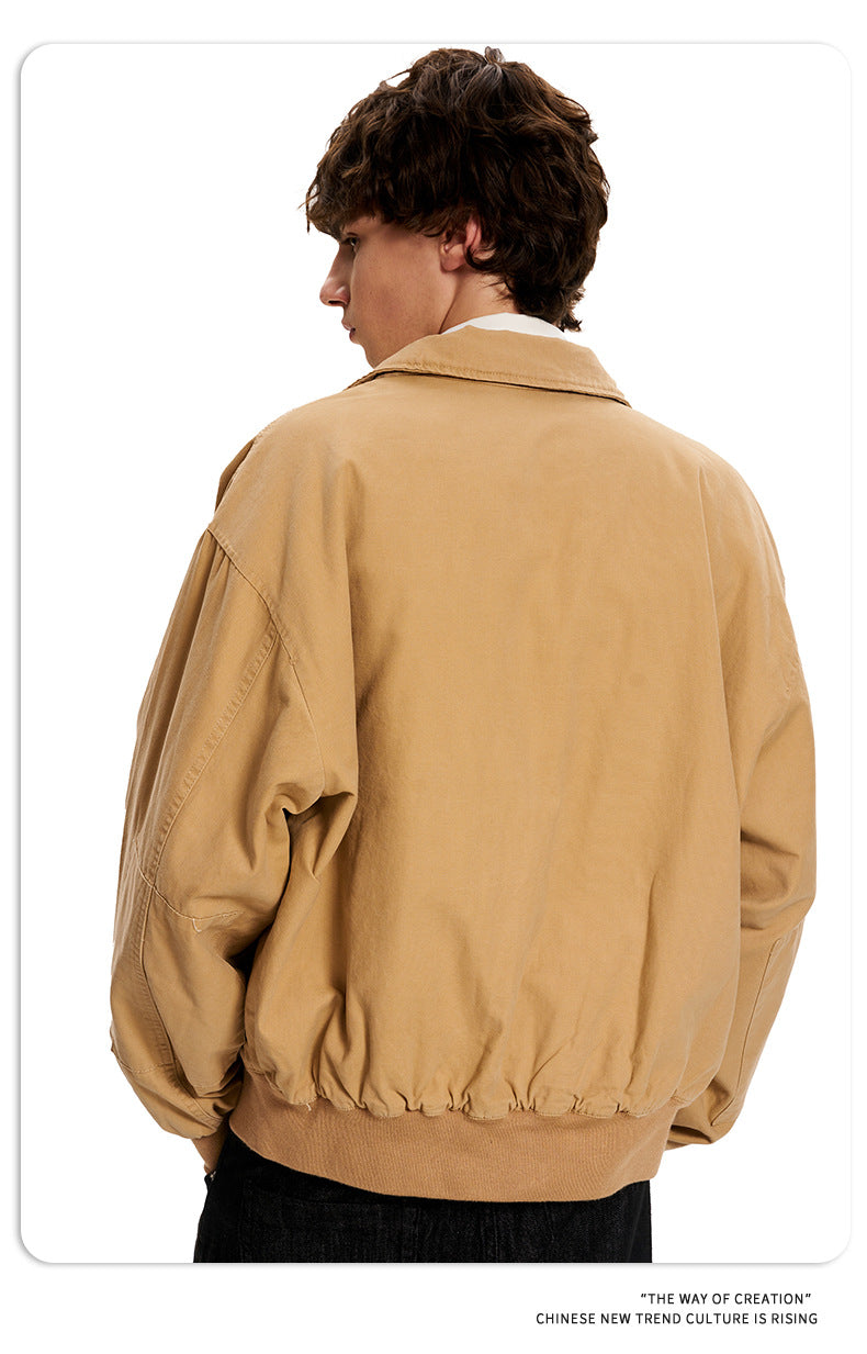 11KN Vintage Embroidered Loose Versatile Lapel Jacket