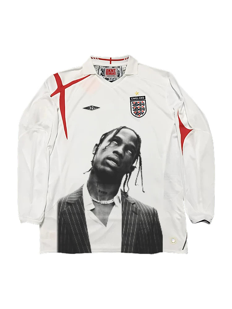 KANYE  REMAKE Portrait Print Casual Tee