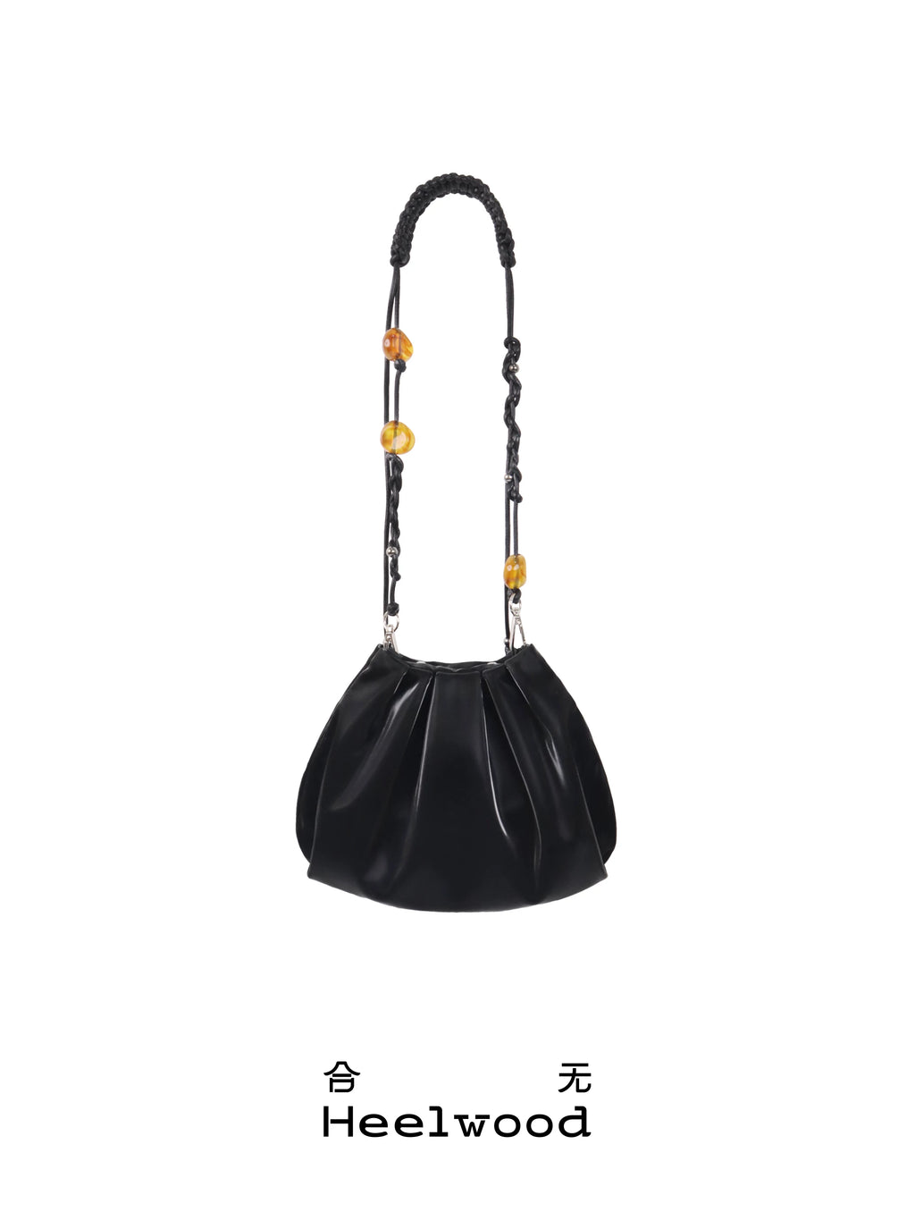 Heelwood Beaded Pleated Messenger Bag