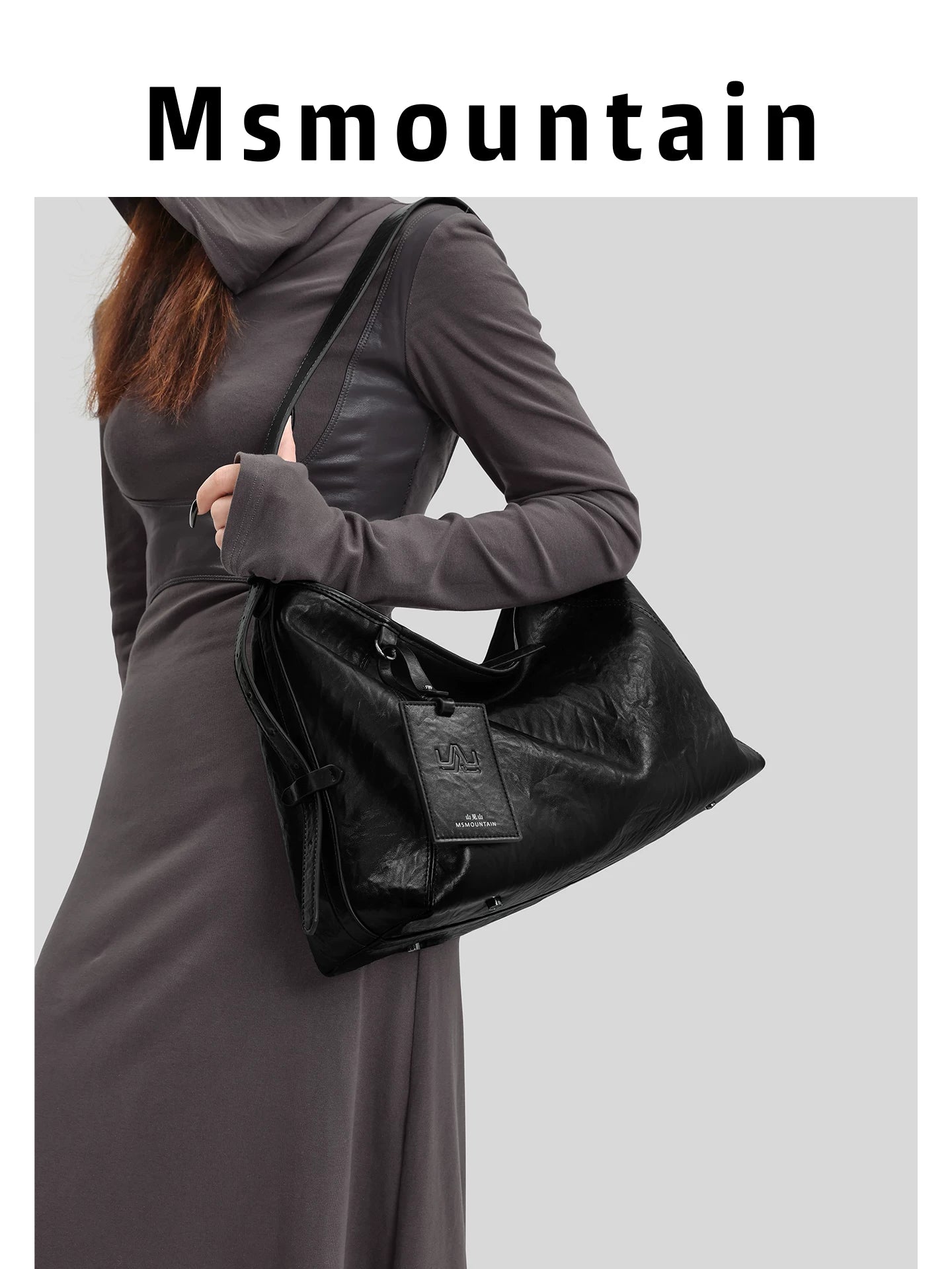 Msmountain Leather Large Capacity Messenger Bag