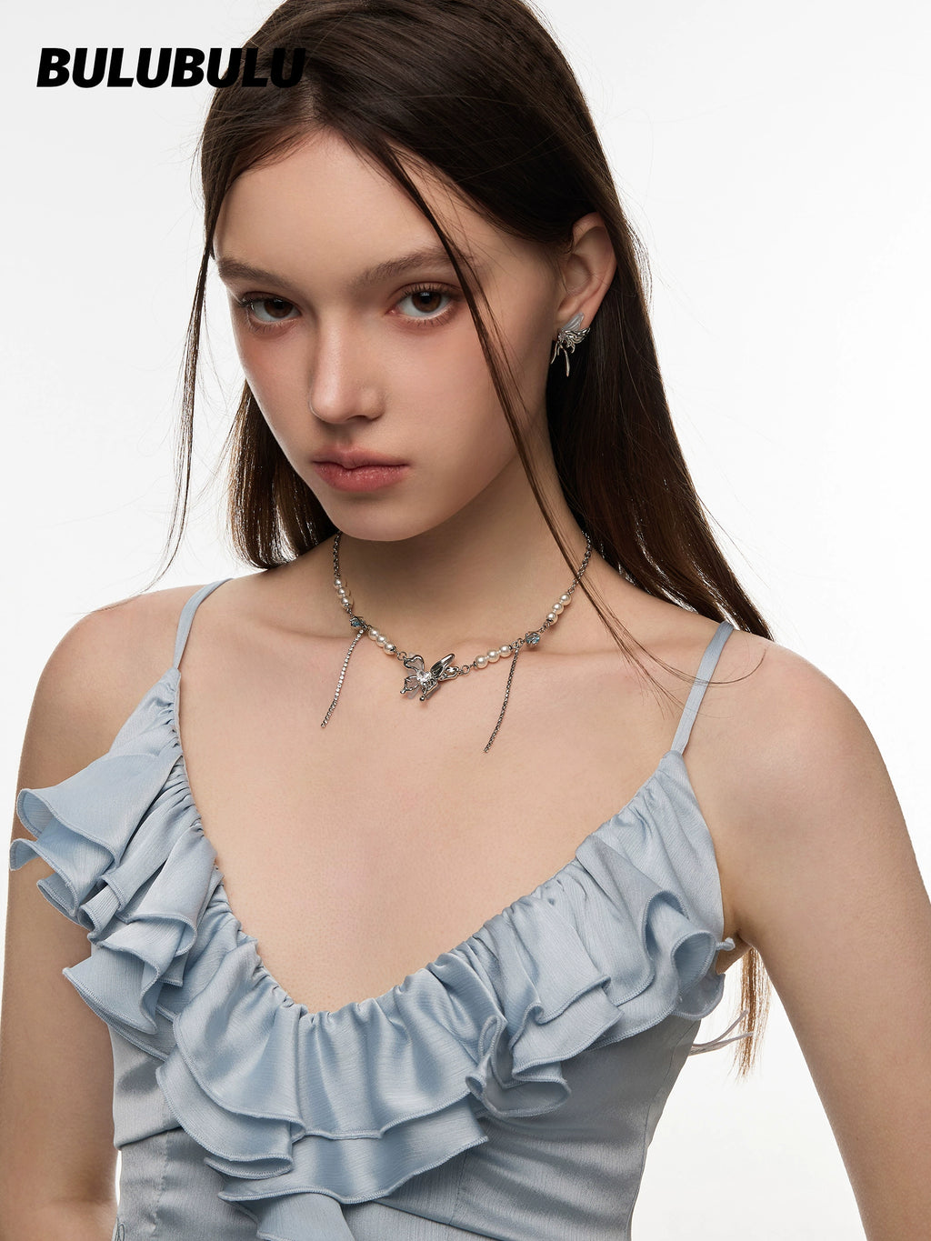 BULUBULU Pearl Chain Splicing Necklace