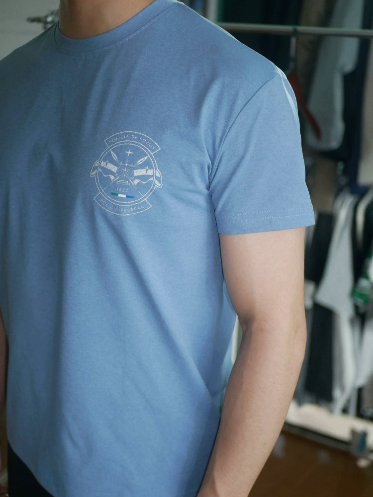 NO LOGO Strip Reflective Printed Front Shoulder Tee