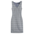 LLROGE Checked V-neck Sleeveless Dress