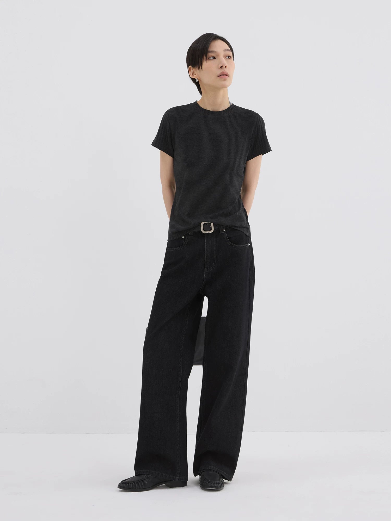 Sameuoo Vintage High Waist Straight Jeans
