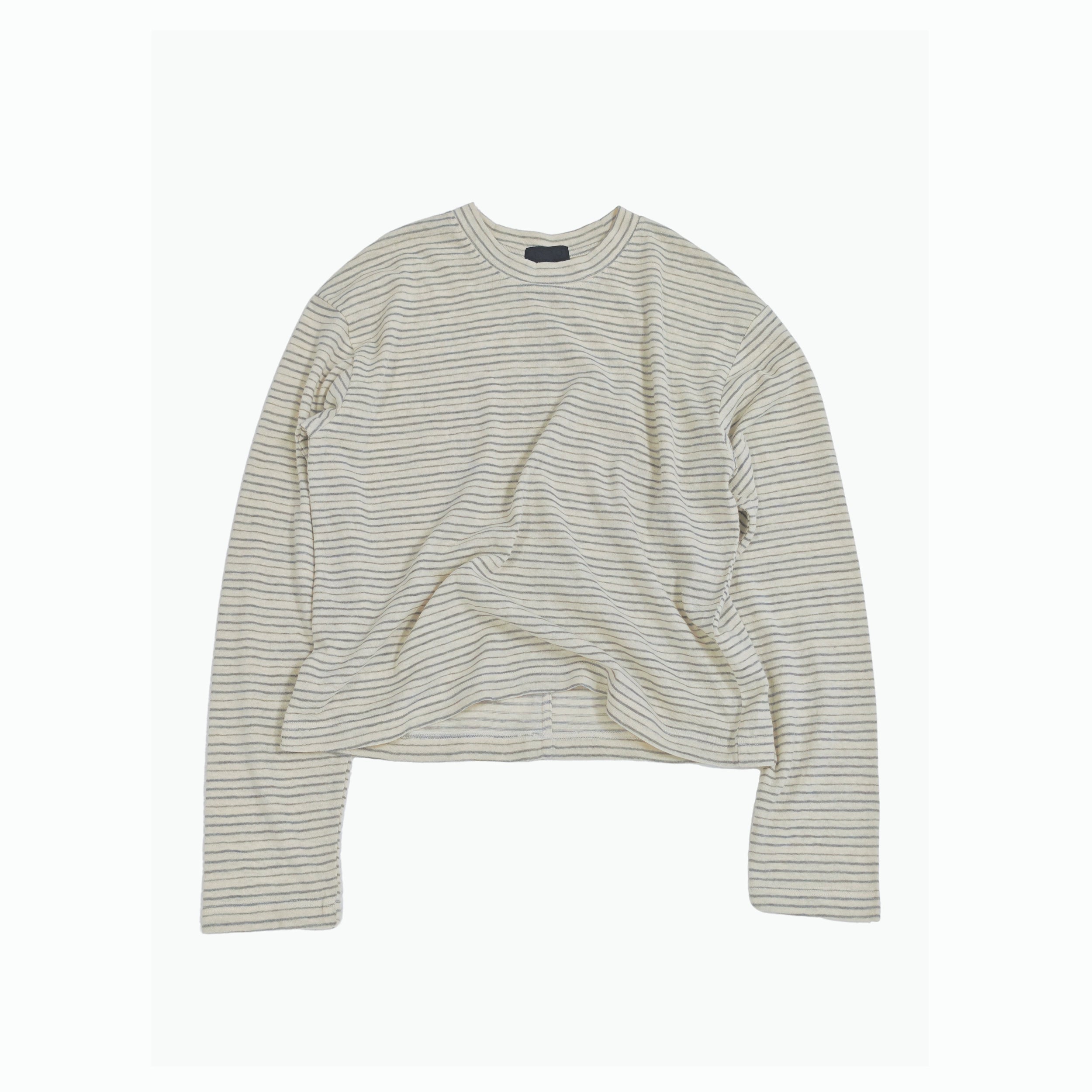 PLUS NO LOGO Casual Striped Crew Neck Long Sleeve