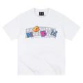 MEDM Double-layer Contrasting Color Embroidery Letter Casual Tee
