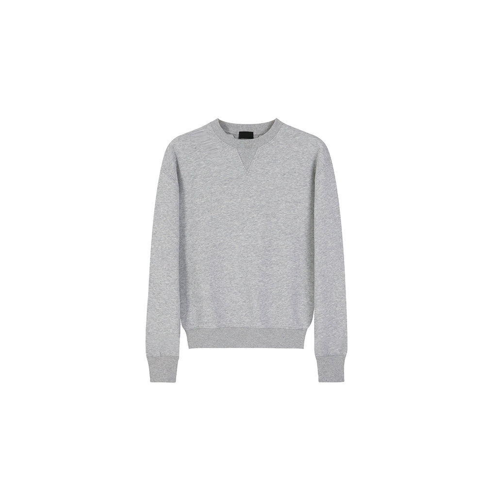 PLUS NO LOGO Warm Fleece Short Wide Pullover Sweater