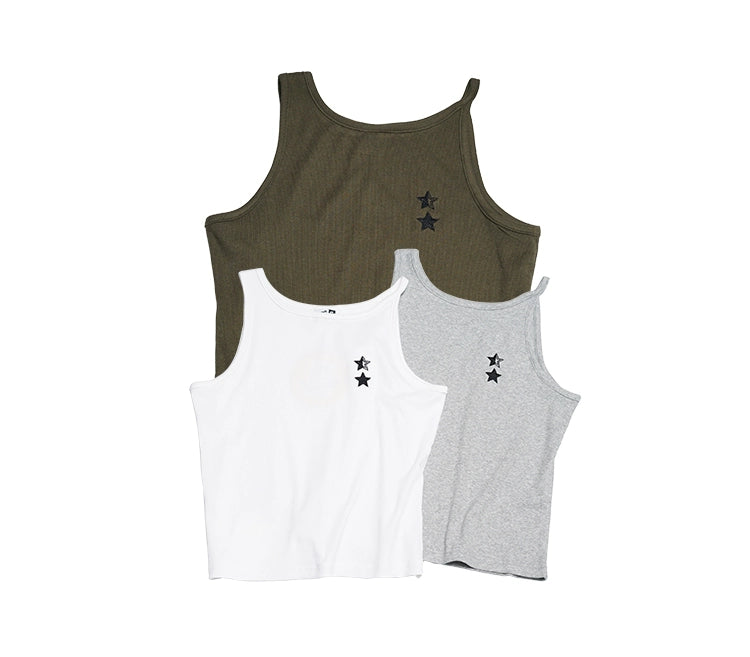 STILLYOU Versatile Asymmetrical Shoulder Strap Embroidered Knitted Vest