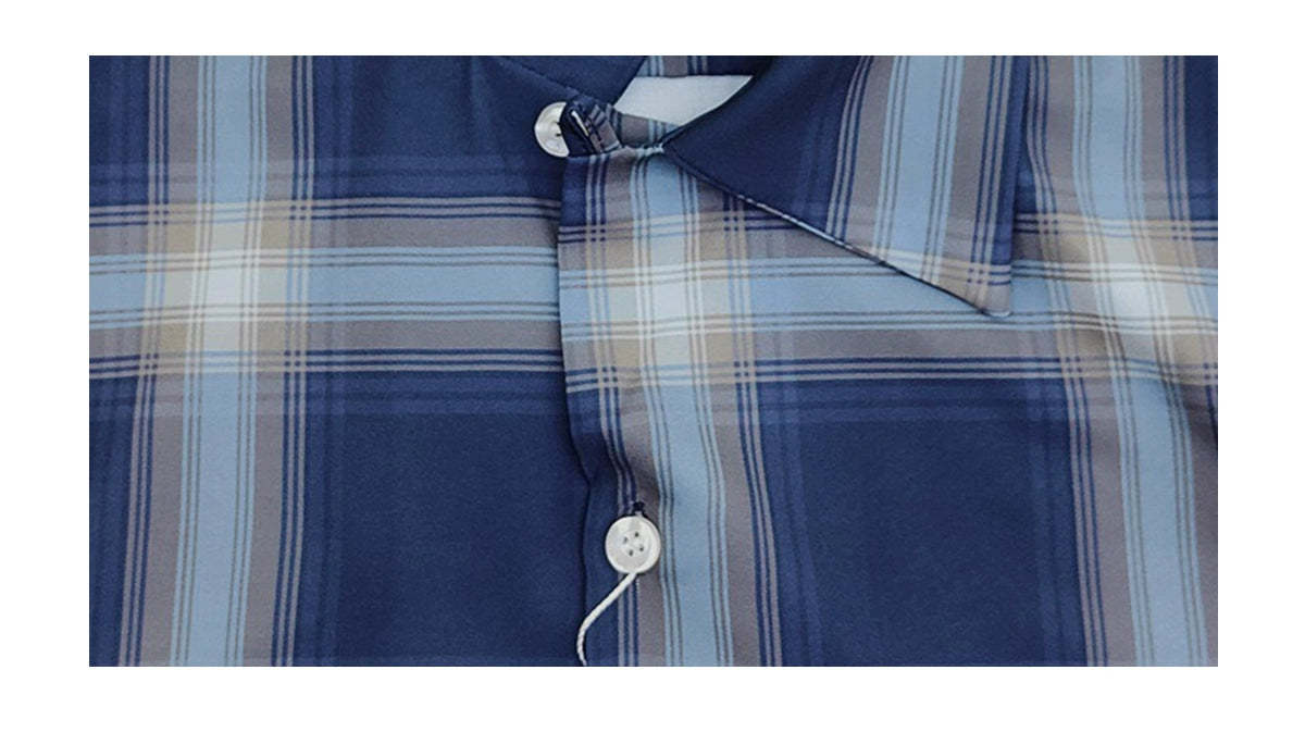 PUBLICRADIO Vintage Street Checked Loose Short Sleeve Shirt