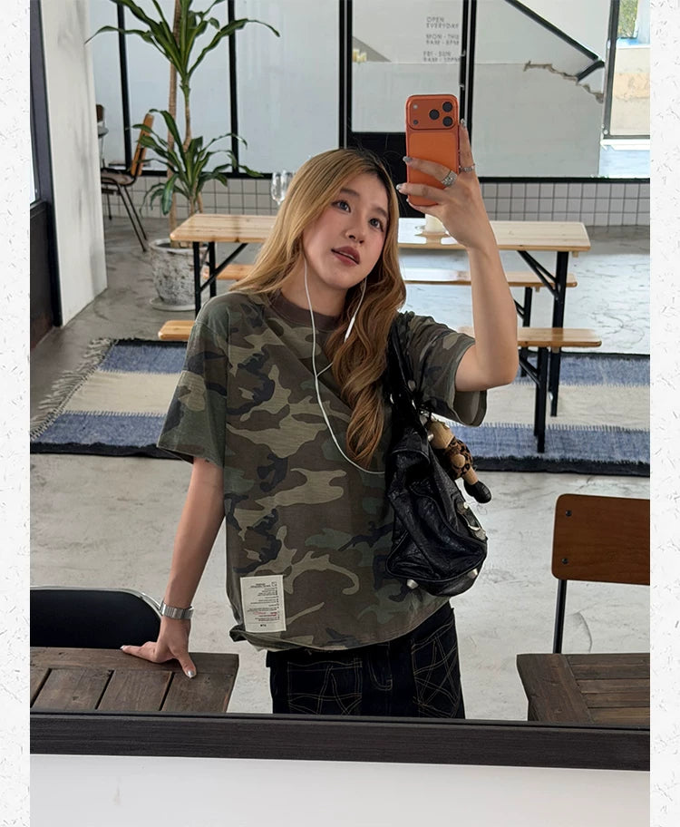 CCYE Camouflage Old Loose Tee