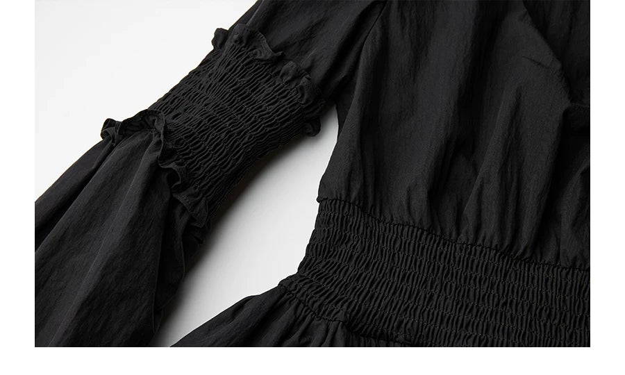 INDULGE Pleated Waist Large V-neck Shirt