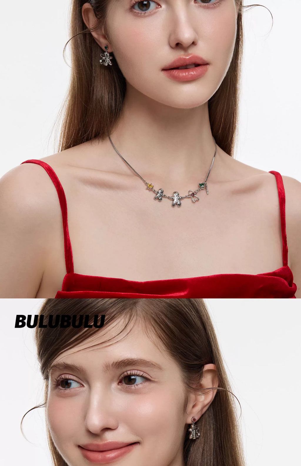 BULUBULU Gingerbread Man Premium Sense Collarbone Chain