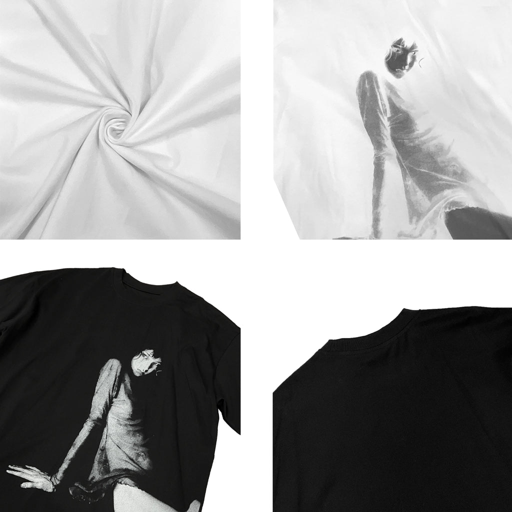 WANNA LAB Portrait Retro Print Loose Tee