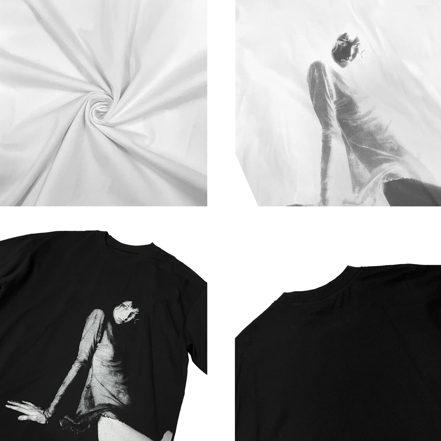 WANNA LAB Portrait Retro Print Loose Tee