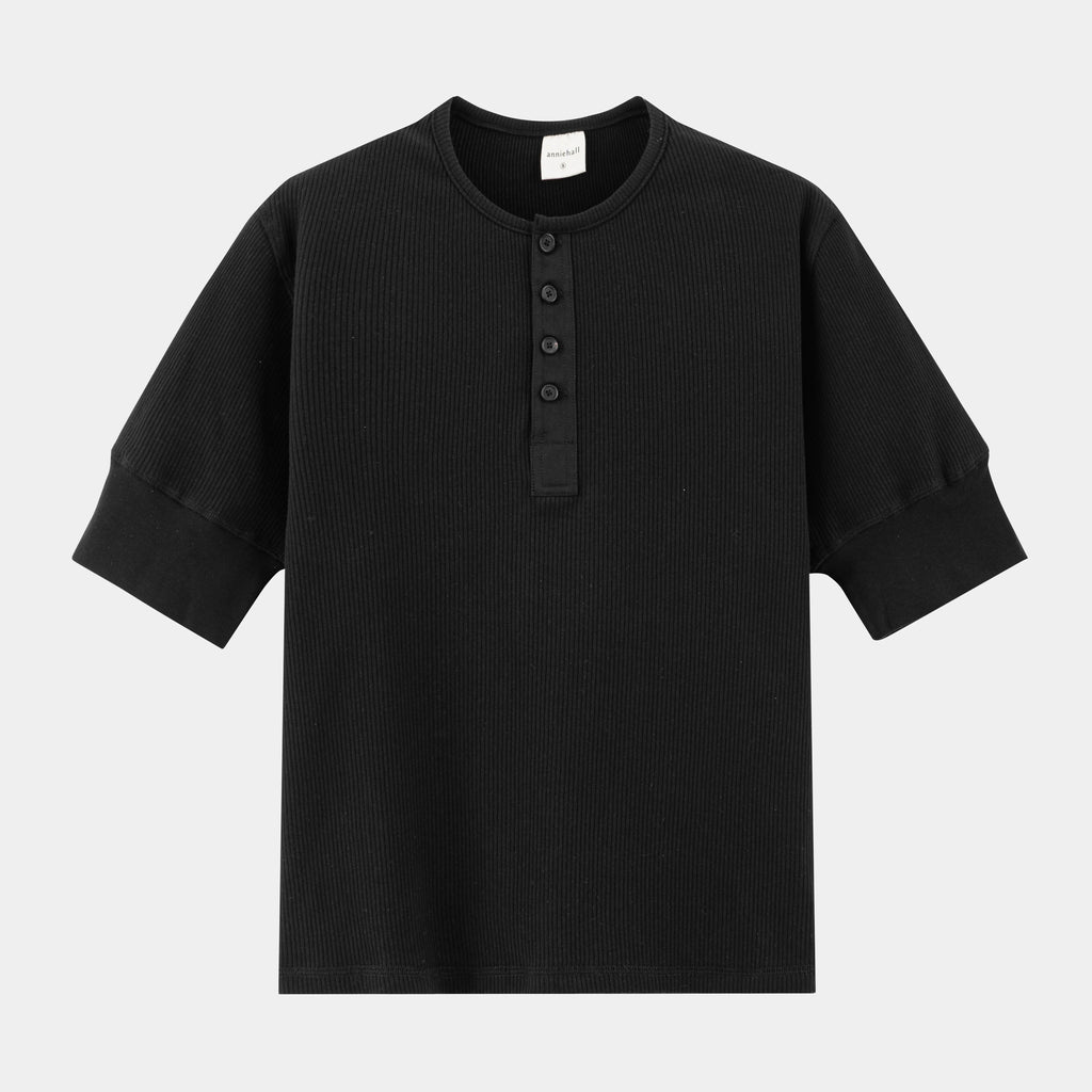 Annie Hall Henry's Collar Button Simple Tee