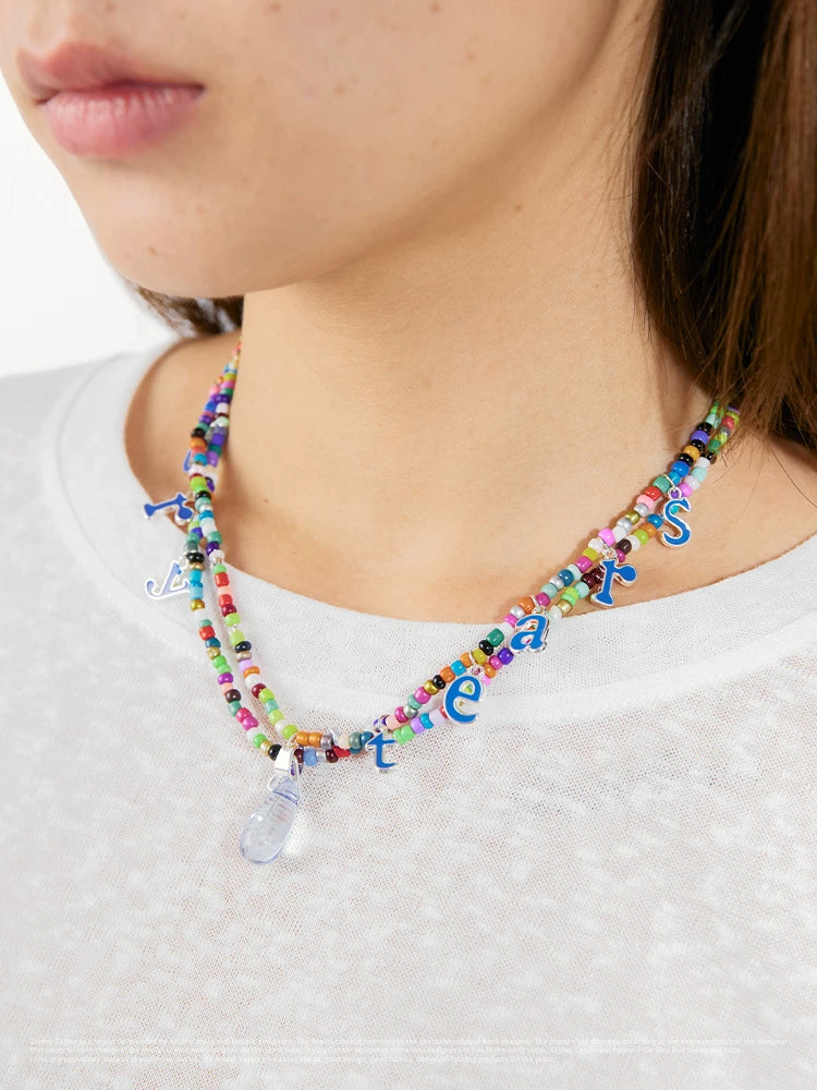 CryingCenter Pearl Monogram Pendant Necklace