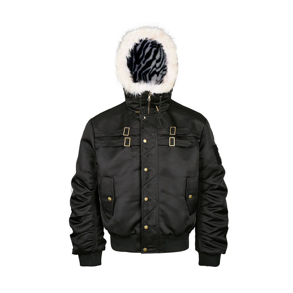 Eme Hooded Short and Wide Thickenedheattech Cotton Jacket