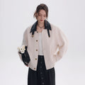 CHOR Woven Leather Collar Jacket