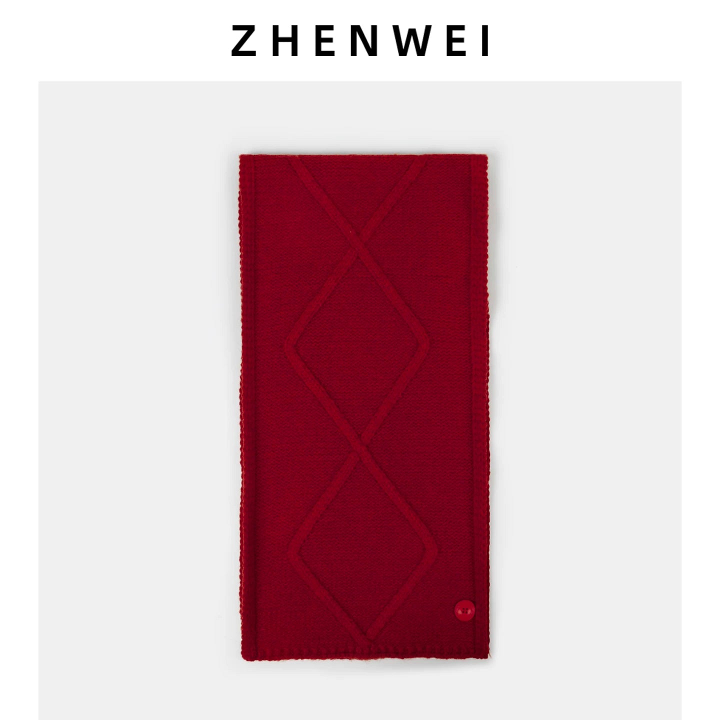 ZHENWEI Knitted Twist Cross Button Neck Protector Scarf Shawl