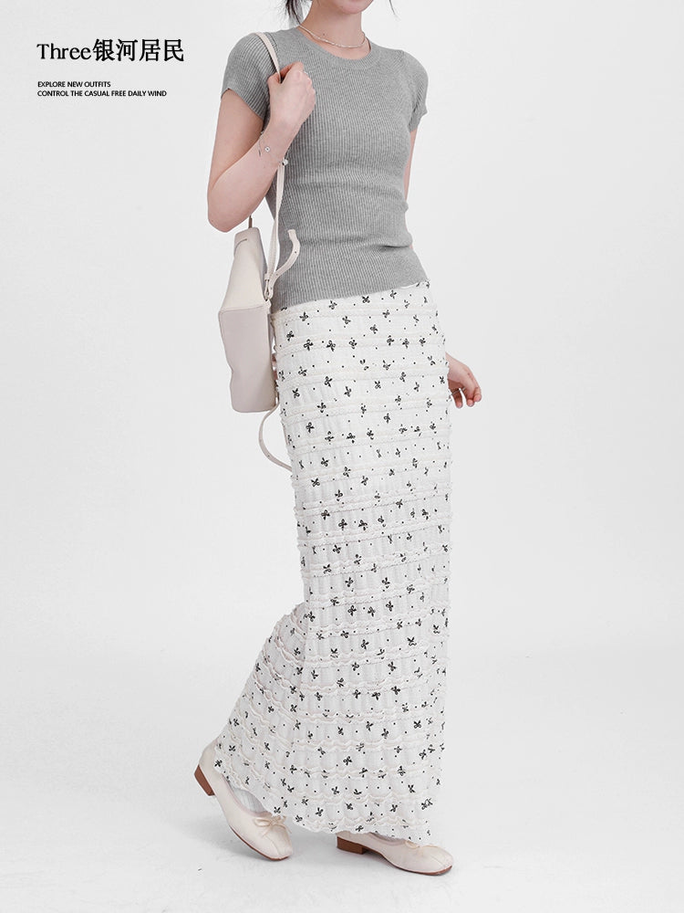 Three High Waist Slim Straight Skirt