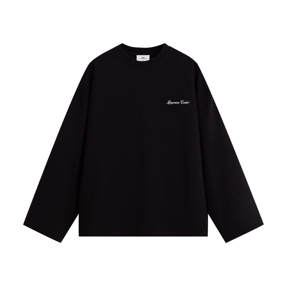 Loopsoon Back Wheat Ear Printing Simple Versatile Long Sleeve