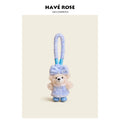 HAVEROSE Leopard Print Bear Pendant Doll Plush Doll