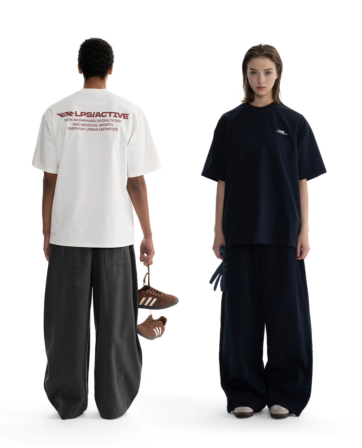 Loopsoon Back Letter Print Versatile Tee