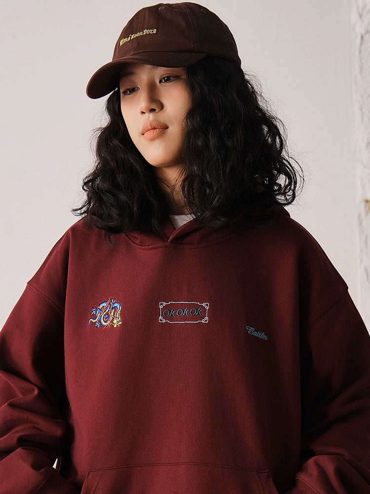 Battles Year of The Dragon Limited Embroidery Hooded Sweater