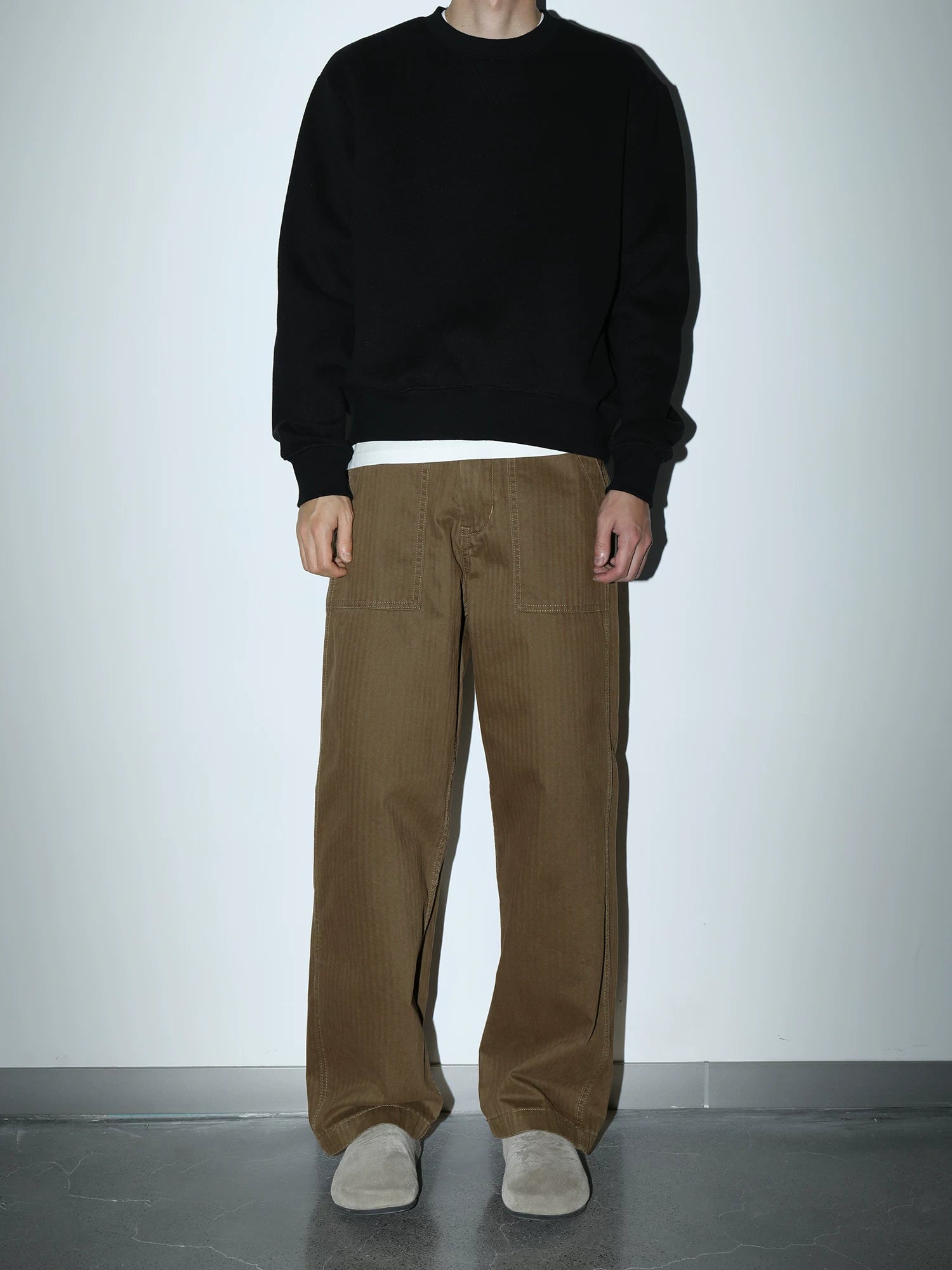 Plus No Logo Distressed Casualeasiest for Matchworkwear Pants