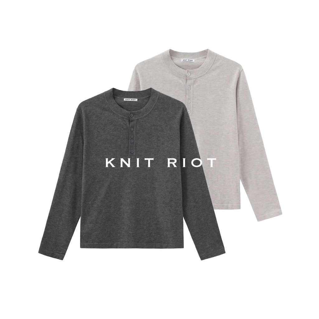KNITRIOT Simple Skin-friendly Bottoming Long-sleeved Knitted Sweater