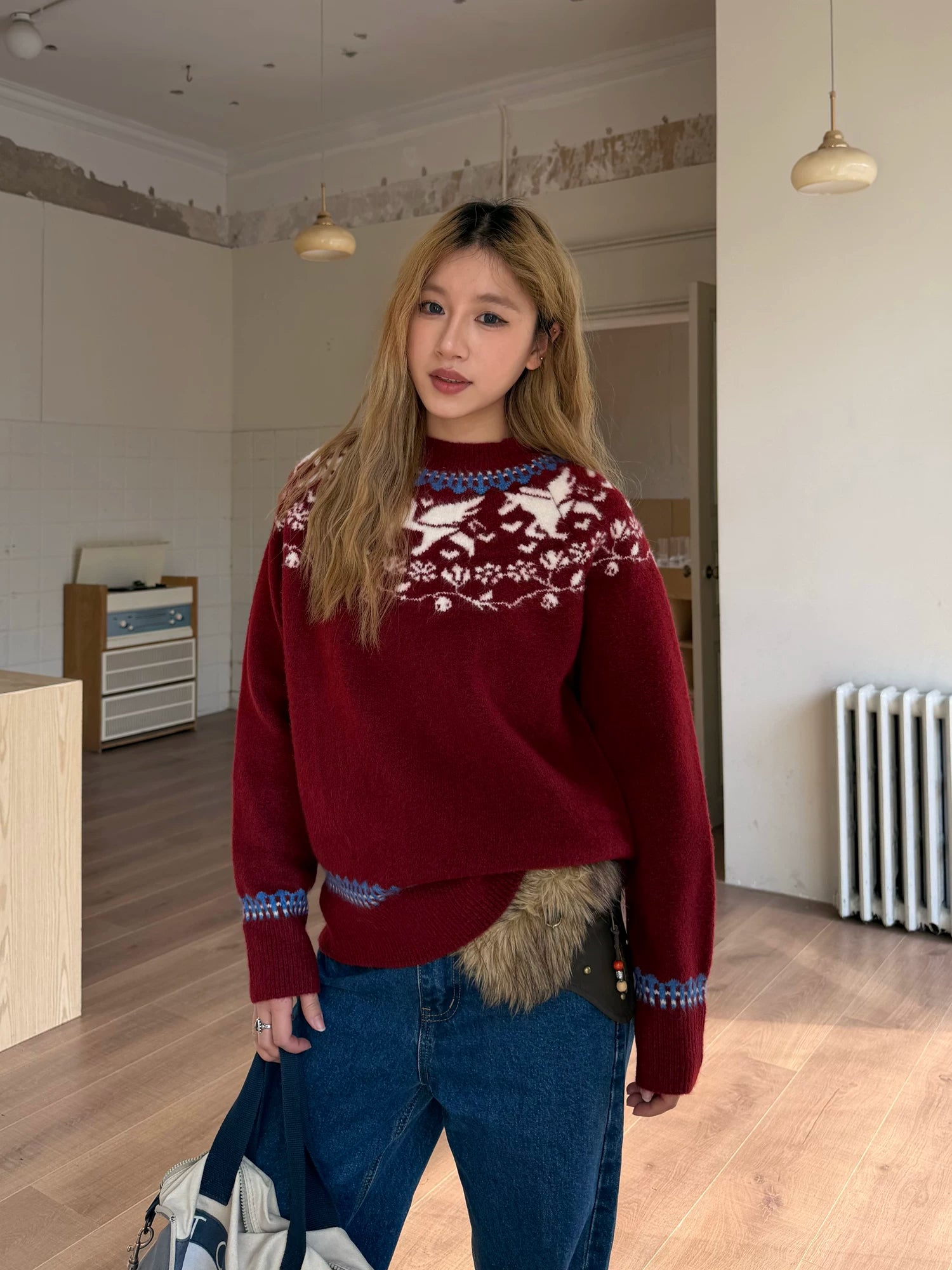 CCYE Lazy Casual Pullover Knitted Sweater