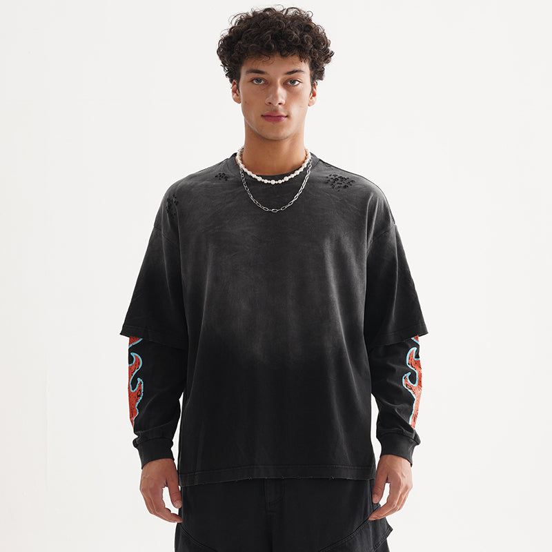 FIVE MEN FLAME long-sleeved Tee