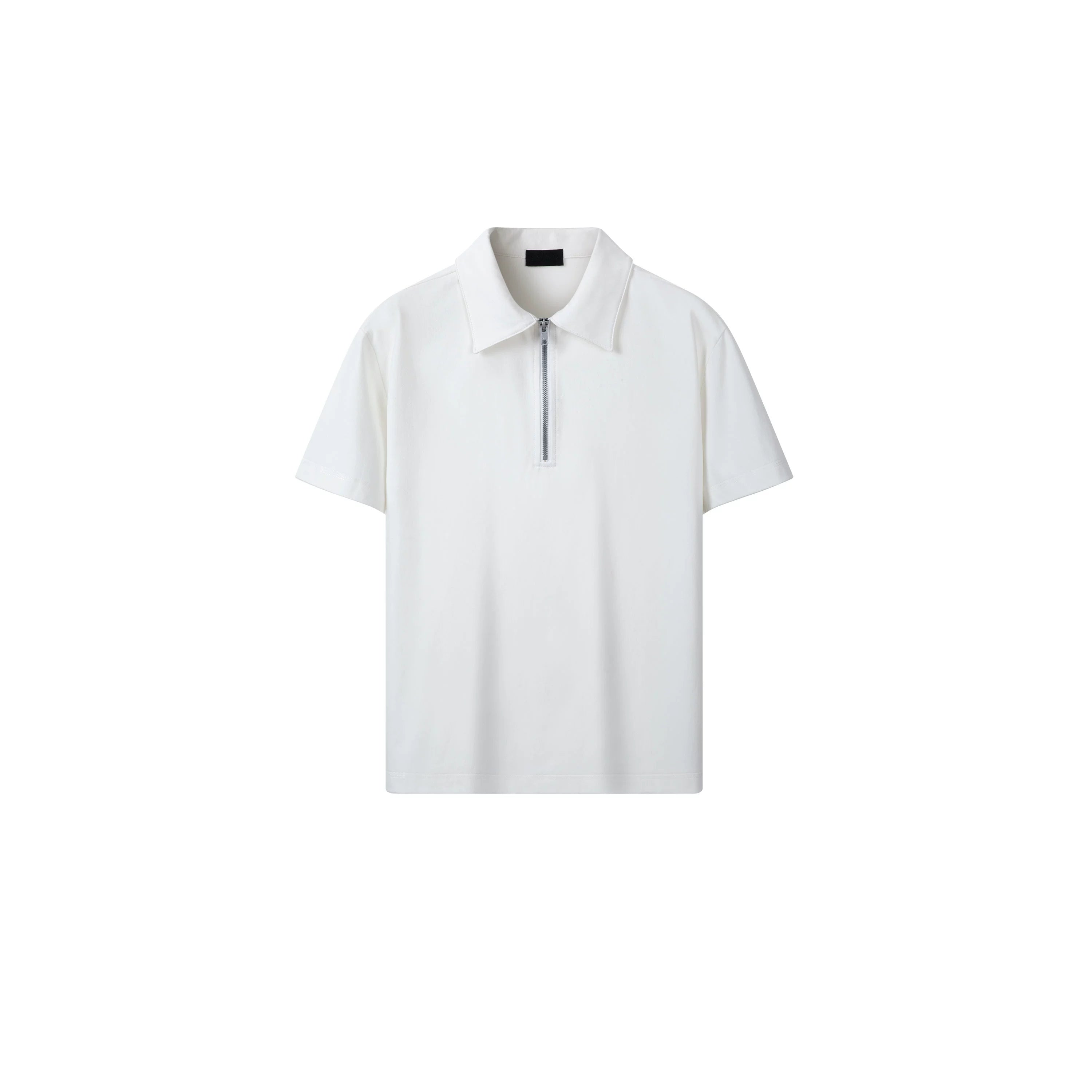 PLUS NO LOGO Half Zipper Polo Short Sleeve Shirt