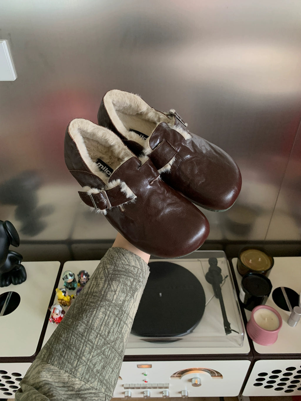 Milooey Flat-bottomed Fleece All-inclusive Soft-soled Shoes