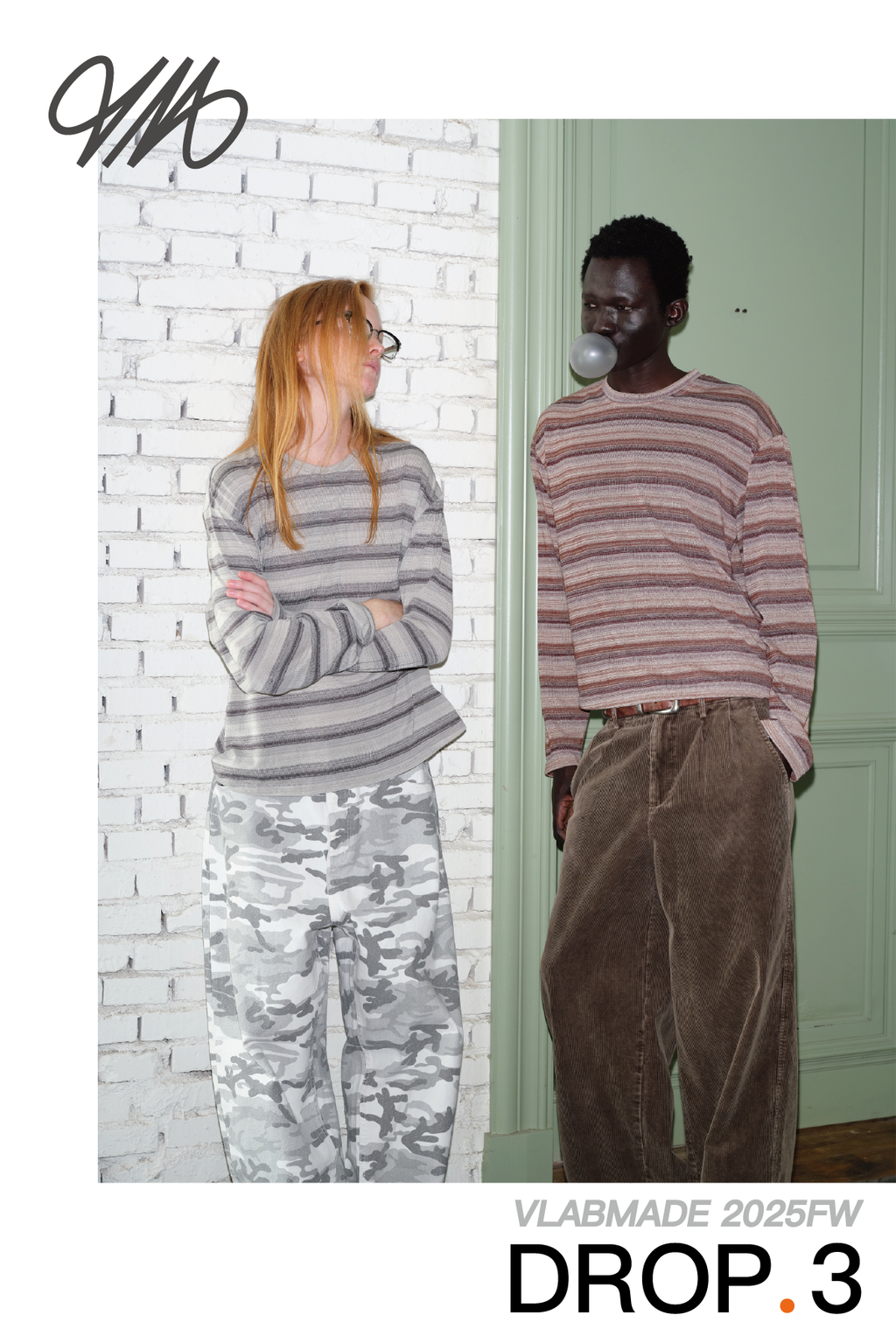 VLABMADE Lazy Vibe Vintage Striped Loose Long Sleeve