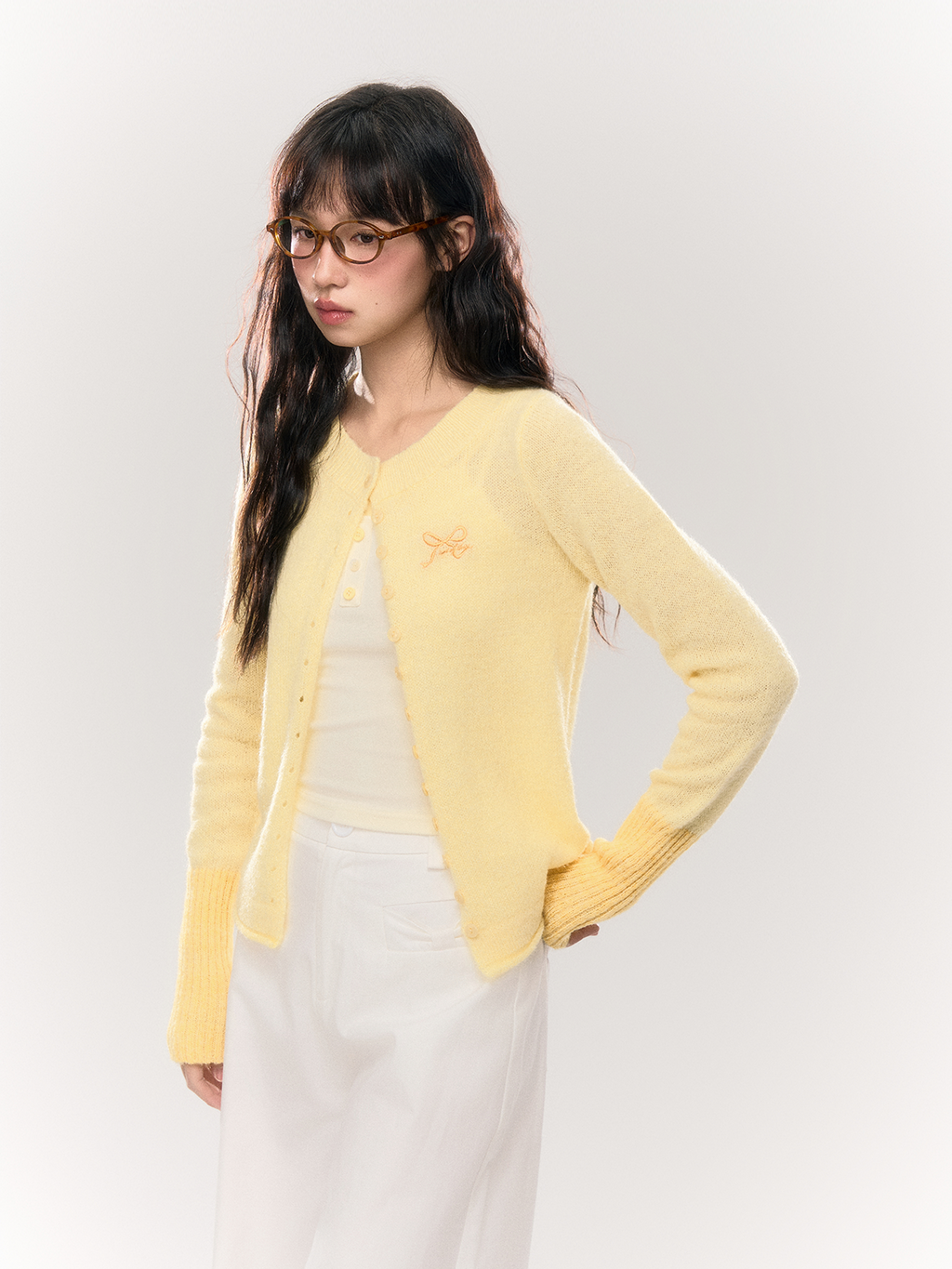 Umoumo Fresh and Simple Versatile Thin Knitted Jacket