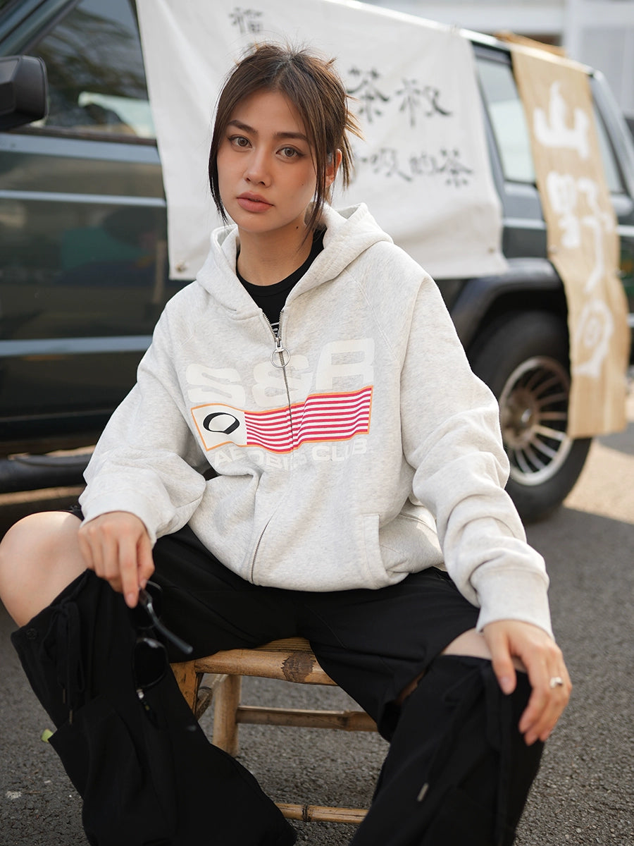 SOSER American Cardigan Top Zip Up Jacket