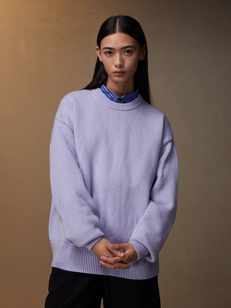 SUPERTOFU Versatile Loose Sweater Knitted Sweater
