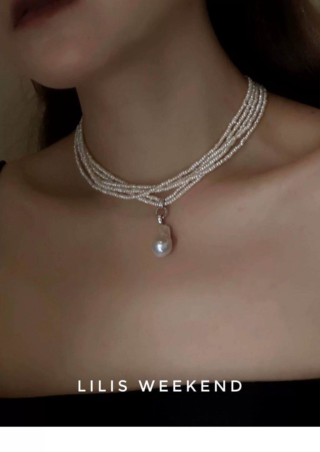 Lilis Weekend Multi-layer Natural Fine Pearl Necklace